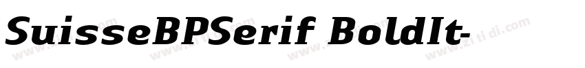 SuisseBPSerif BoldIt字体转换